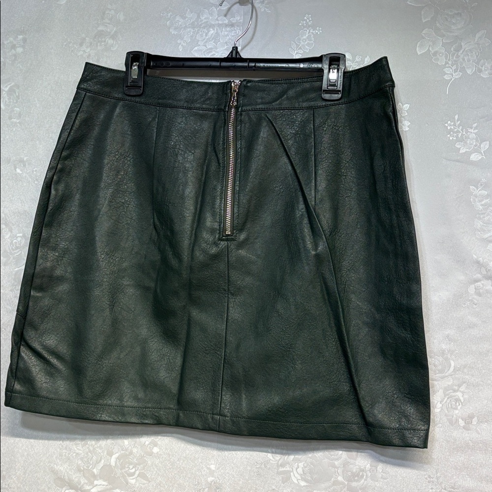 Zeagoo High Waisted Faux Leather Bodycon Slim Mini Pencil Skirt(Dark Green Xl — image 4 of 8
